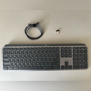 Logitech MX Keys Illuminated Wireless Keyboard with Bluetooth, USB-C